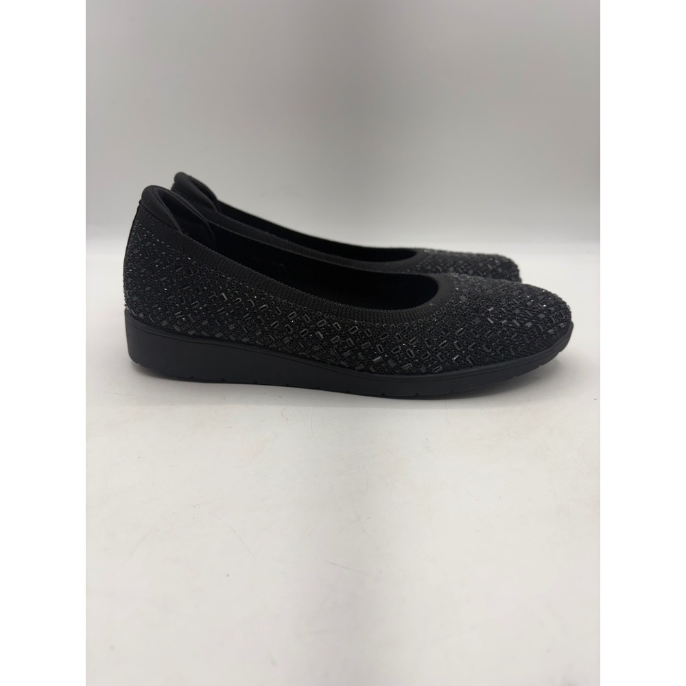 Skechers Cleo 2.0 Love Spell Black Rhinestone Ballet Flats 158925 Womens Size 8